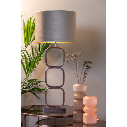 Light & Living Vaas Josia taupe mat glas