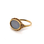 Vintage & Occasion  Occasion gouden ring met opaaldoublet