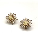 Vintage & Occasion  Occasion filigrain edelweiss oorclips