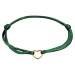 Vintage & Occasion  Armband satijn hart groen