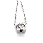Vintage & Occasion  Occasion witgouden collier met diamant 0.15ct