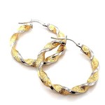Cataleya jewels  Bicolor gouden creolen twist