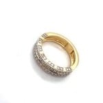 Vintage & Occasion  Occasion geelgouden ring pavé gezet met 0.55ct diamant G-H/SI