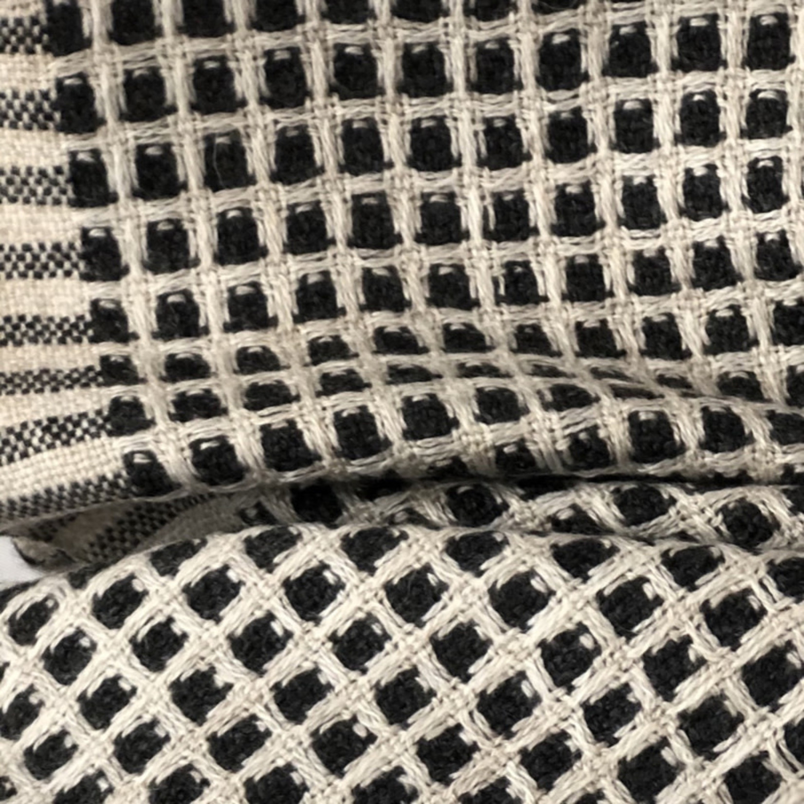 Denovembre wollen sjaal Structure, ecru/zwart/grijs