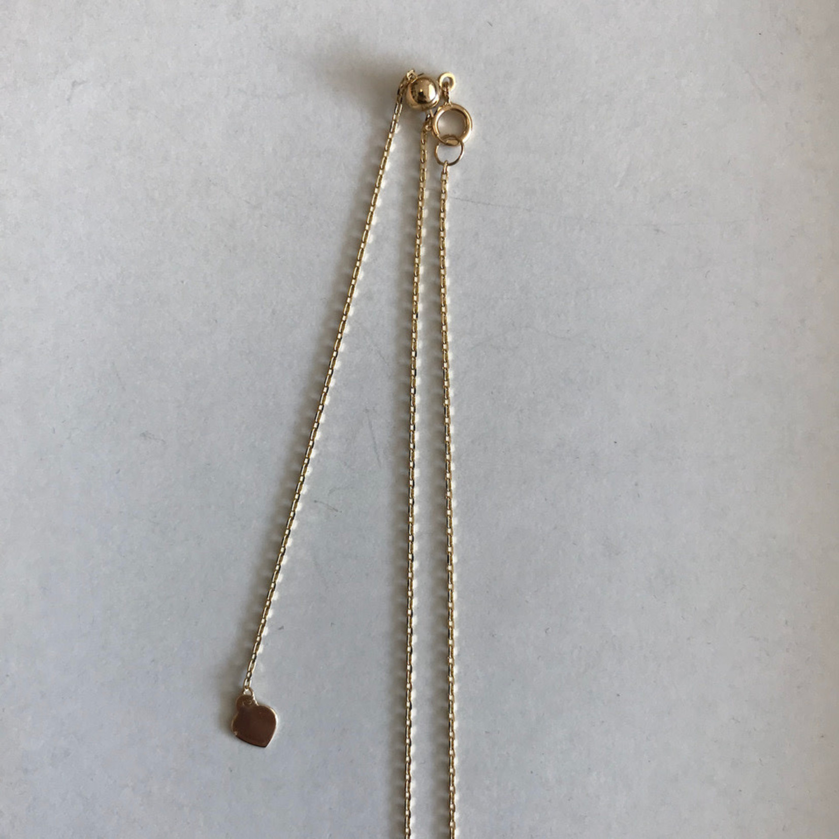 14 karaat geelgoud collier ankerschakel, verstelbaar