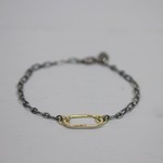 Jéh Jewels Jeh Jewels armband zilver oxy en goldfilled