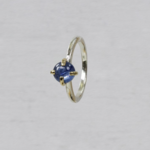 Jéh Jewels Jeh Jewels ring zilver met 9 karaat roosje en kyaniet