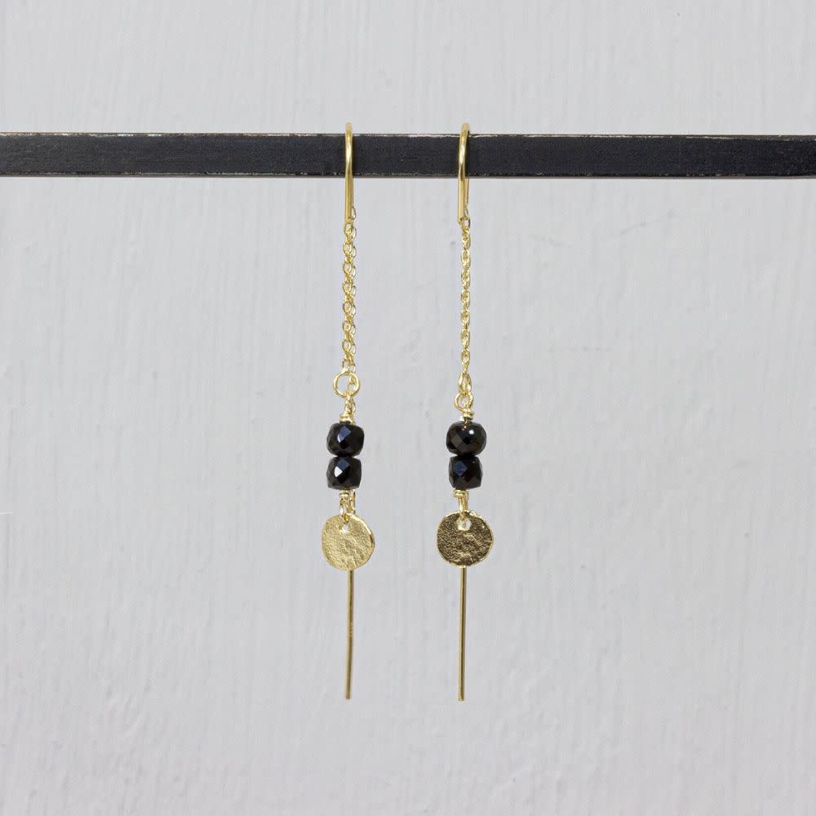 Jéh Jewels Jeh Jewels doortrek oorhangers verguld spinel 20855