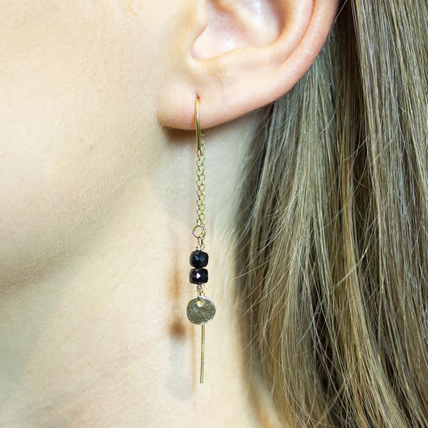 Jéh Jewels Jeh Jewels doortrek oorhangers verguld spinel 20855