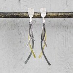 Jéh Jewels Jeh Jewels oorsteker zilver oxy, wit en zilver verguld