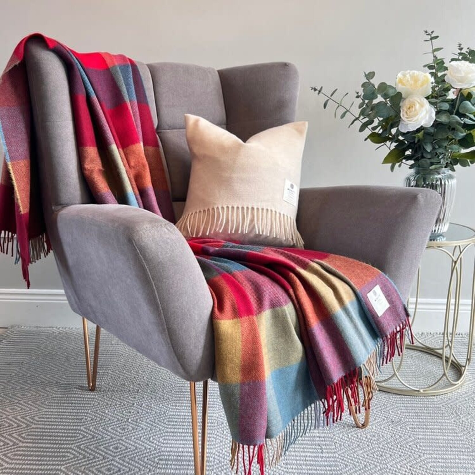 McNutt of Donegal McNutt alpaca/lamswol deken 200 x 160 cm