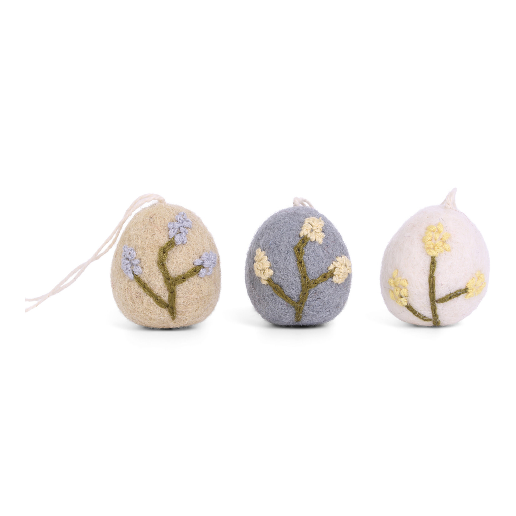 Gry & Sif Gry & Sif Eieren met bloemetjes, set van 3