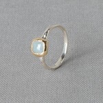 Jéh Jewels Jeh Jewels ring zilver en 9 karaat met Aquamarijn