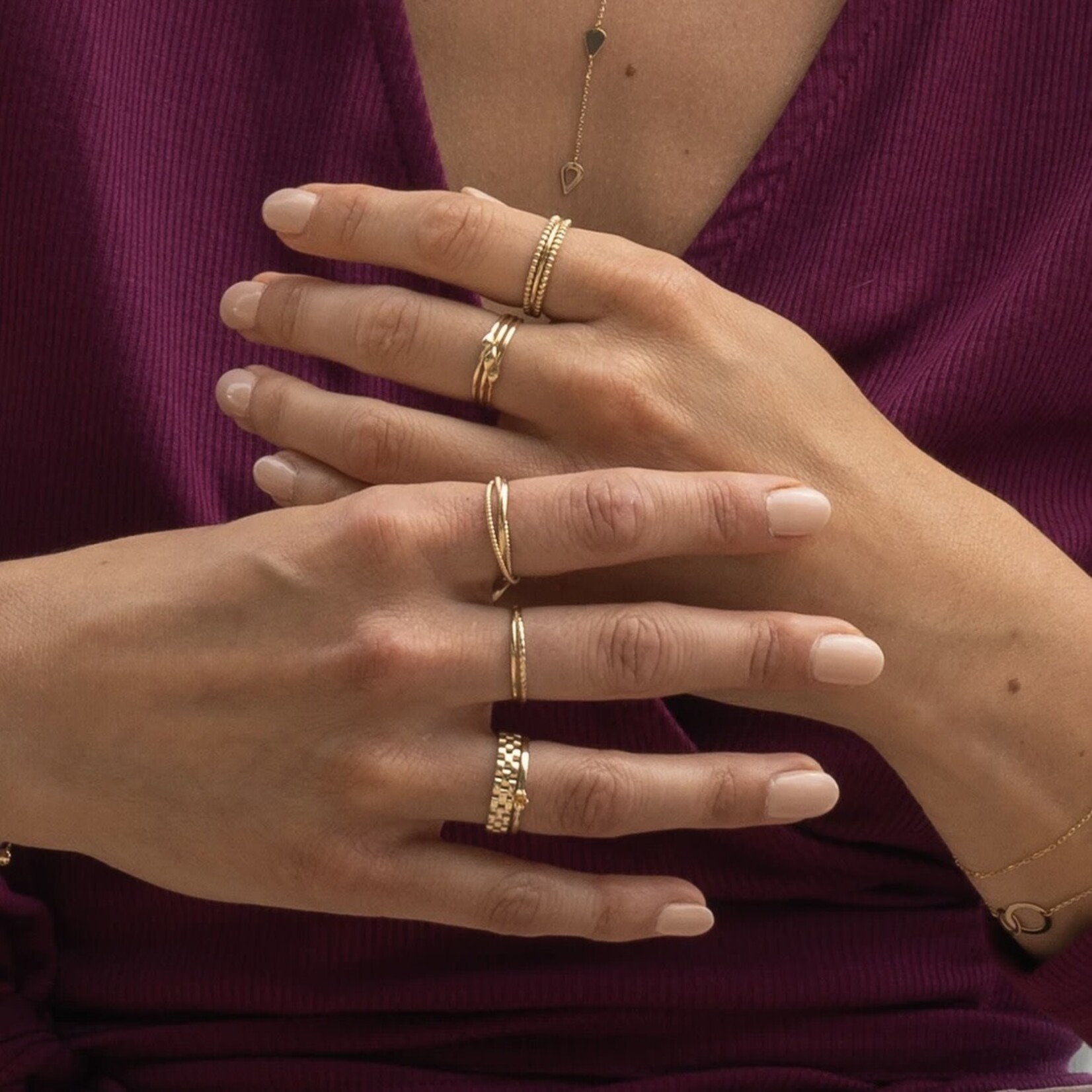 Jackie Gold Jackie Gold White Lady Ring 14 karaat goud