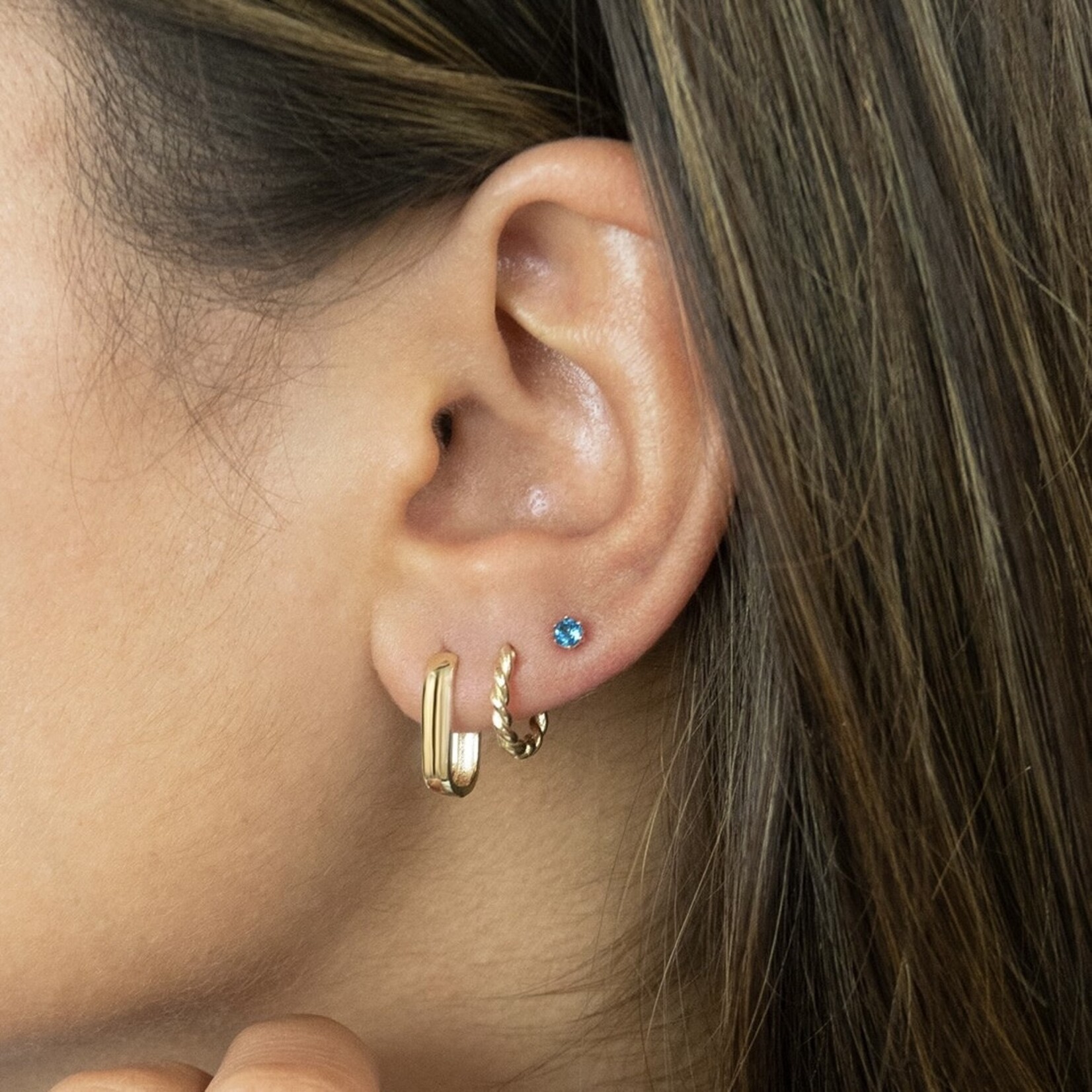 Jackie Gold Jackie Gold Litoral Hoops 14 karaat goud