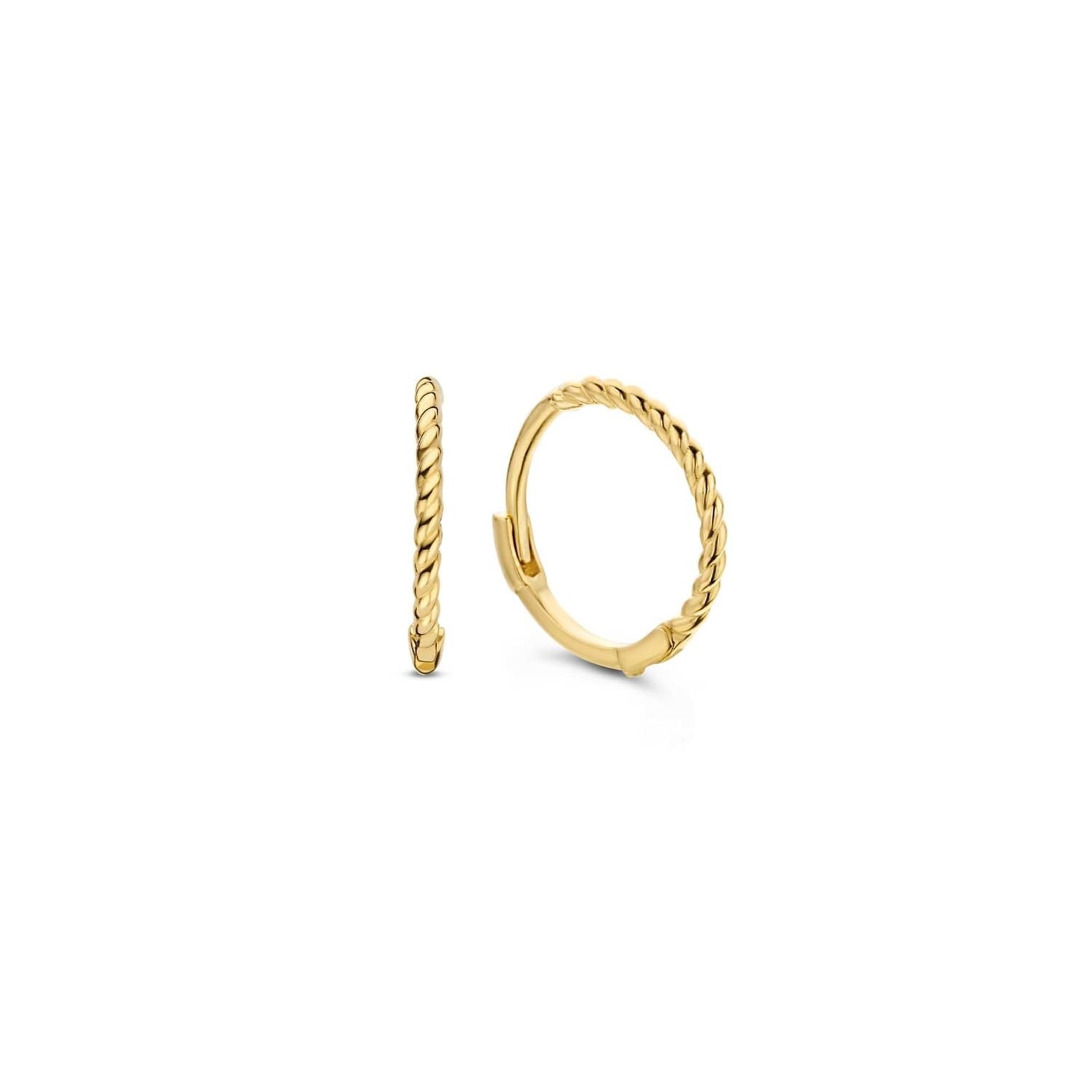 Jackie Gold Jackie Gold Twist Hoops 14 karaat goud