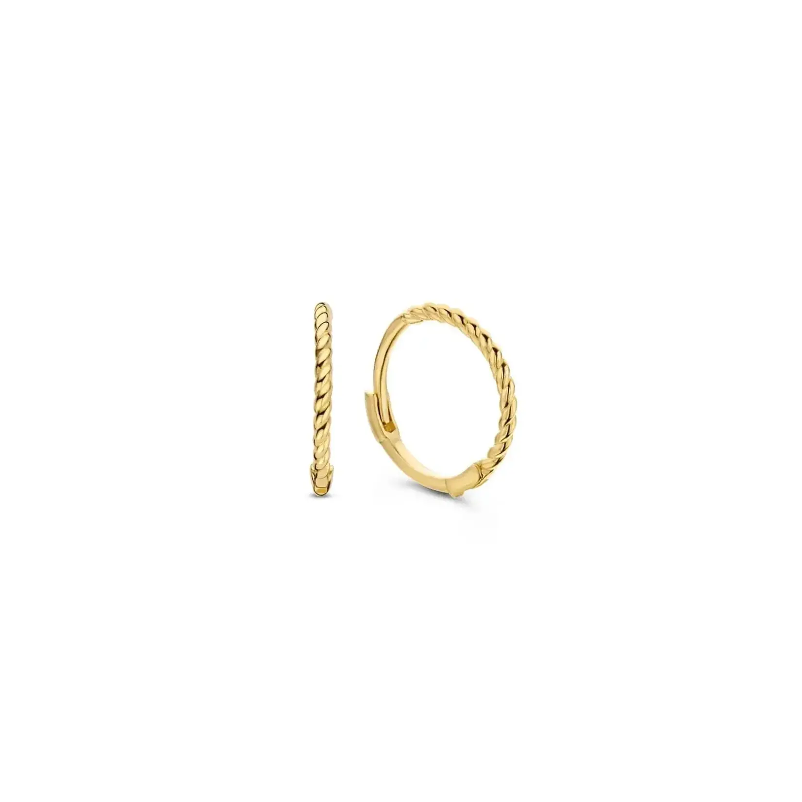 Jackie Gold Jackie Gold Twist Hoops 14 karaat goud