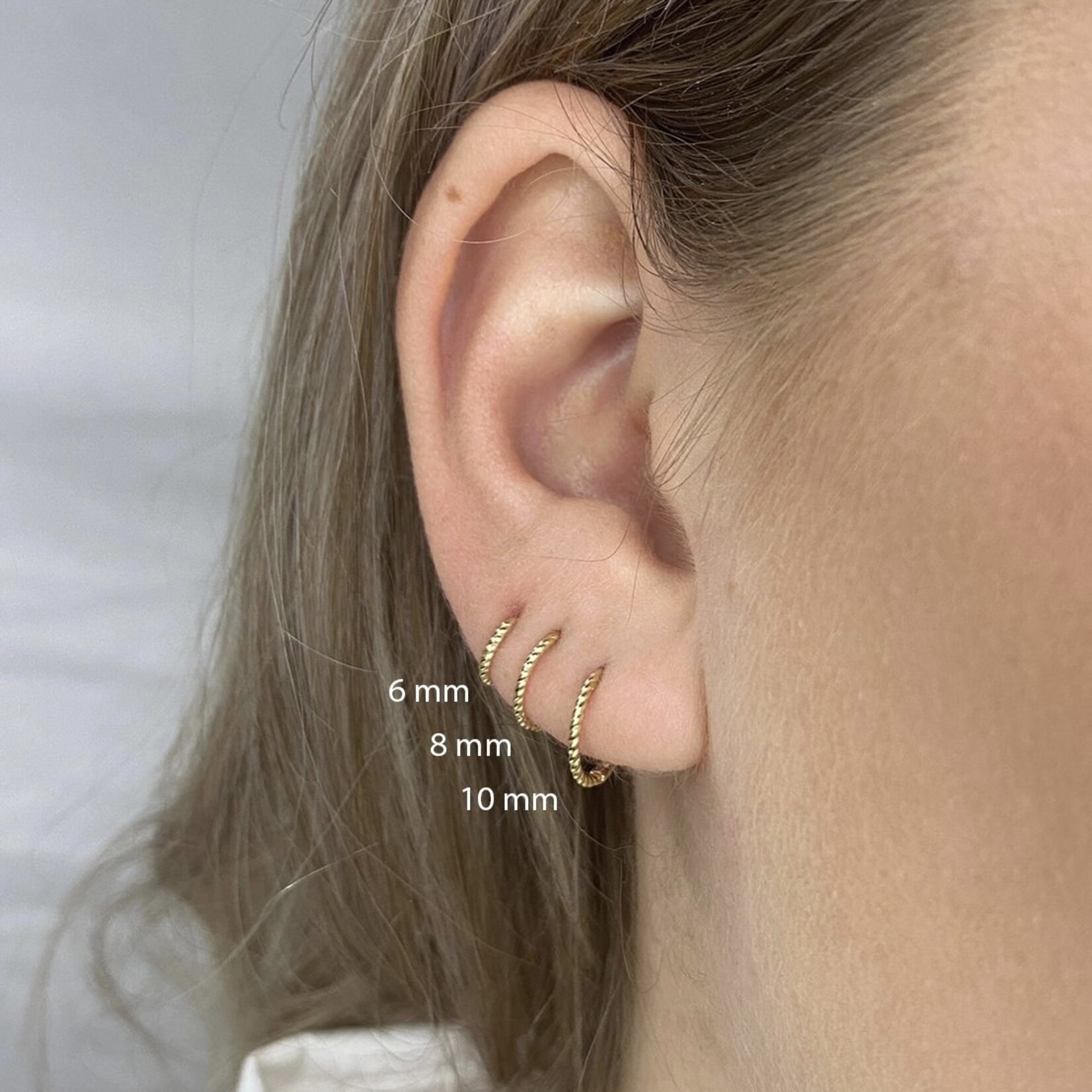 Jackie Gold Jackie Gold Twist Hoops 14 karaat goud