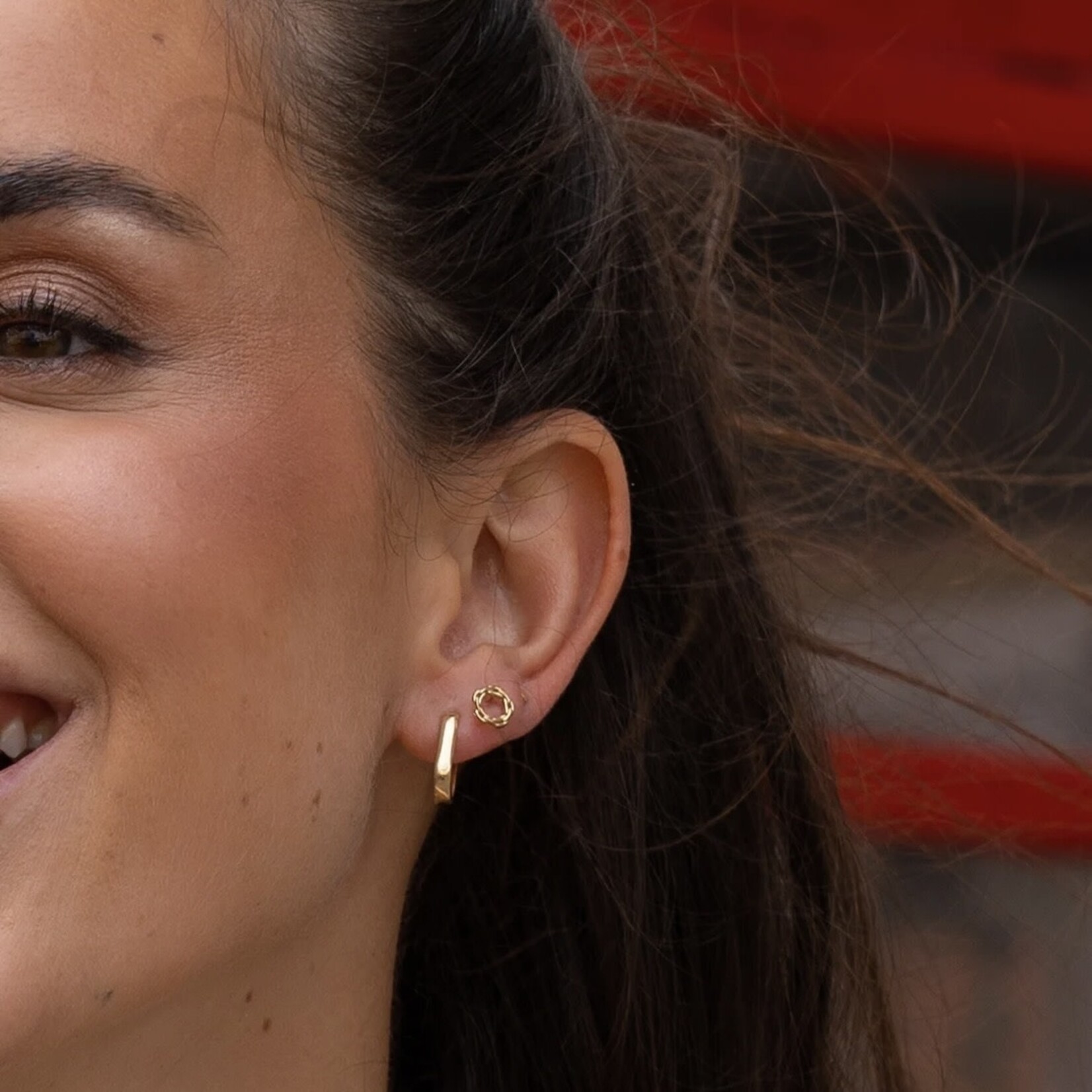 Jackie Gold Jackie Gold Baia Link Studs 14 karaat goud