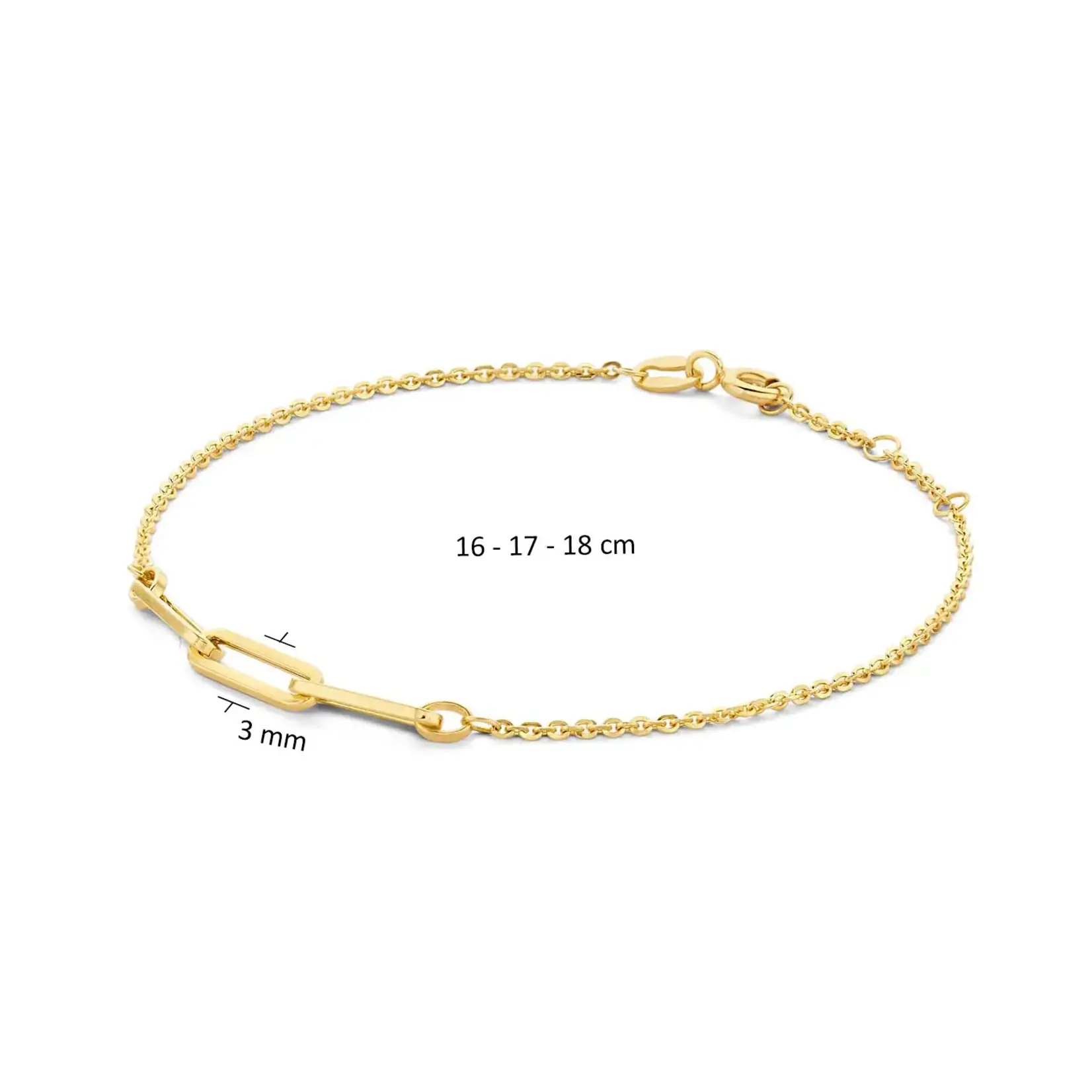 Jackie Gold Jackie Gold L.O.V.E. Bracelet 14 karaat goud