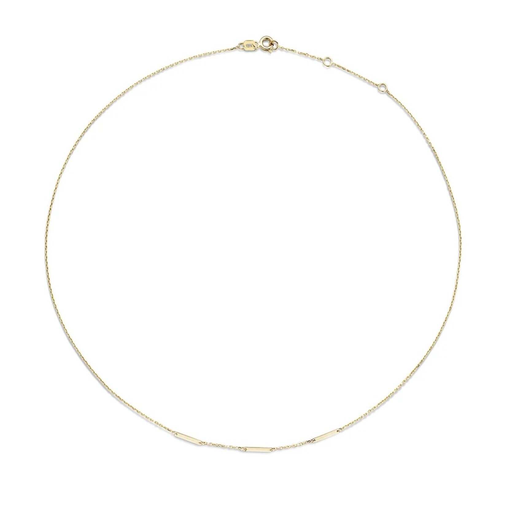 Jackie Gold Jackie Gold Triple Bar Necklace 14 karaat goud