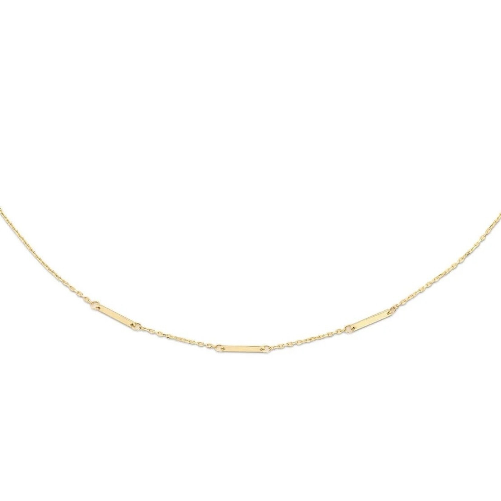 Jackie Gold Jackie Gold Triple Bar Necklace 14 karaat goud