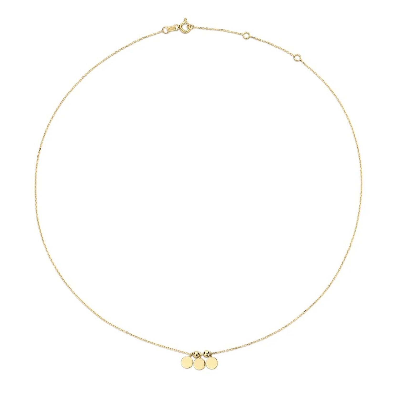 Jackie Gold Jackie Swing Discs Collier 14 karaat goud