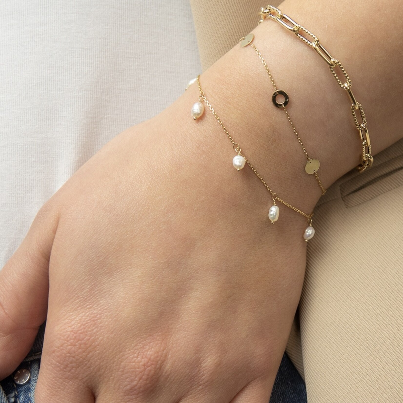 Jackie Gold Jackie Barceloneta Armband 14 karaat goud