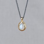 Jéh Jewels Jeh Jewels collier zilver met hanger verguld maansteen