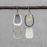 Jéh Jewels Jeh Jewels oorhangers zilver oxy/wit zilver verguld