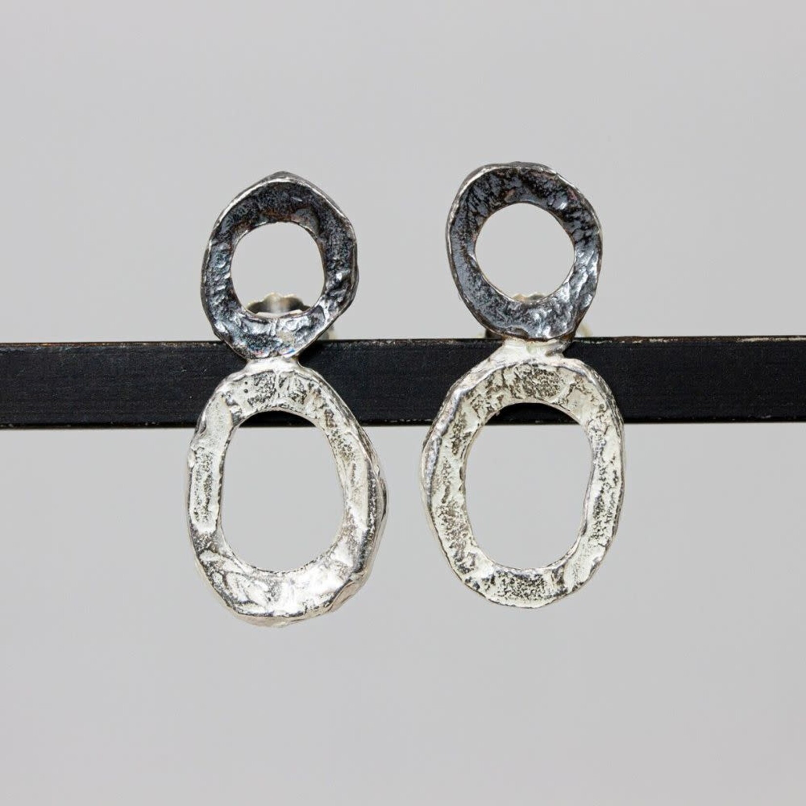 Jéh Jewels Jeh Jewels oorstekers duo ovaal Zilver, oxy 20965