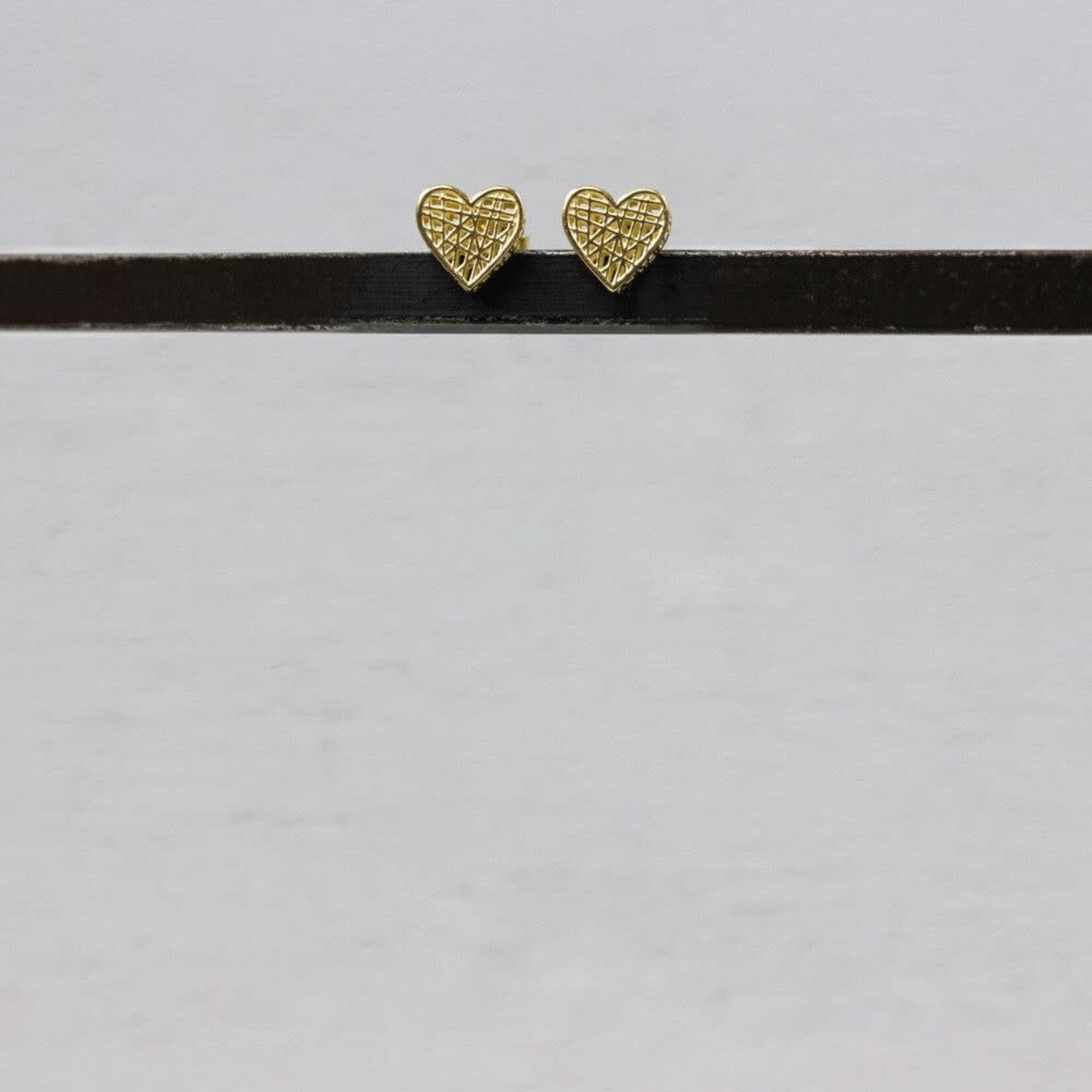 Jéh Jewels Jeh Jewels 14kt geelgoud oorstekers hartje 3D 21140