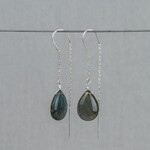 Jéh Jewels Jeh Jewels doortrek oorbel Labradoriet drop