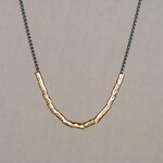 Jéh Jewels Jeh Jewels collier zilver oxy, Goldfilled Tubes