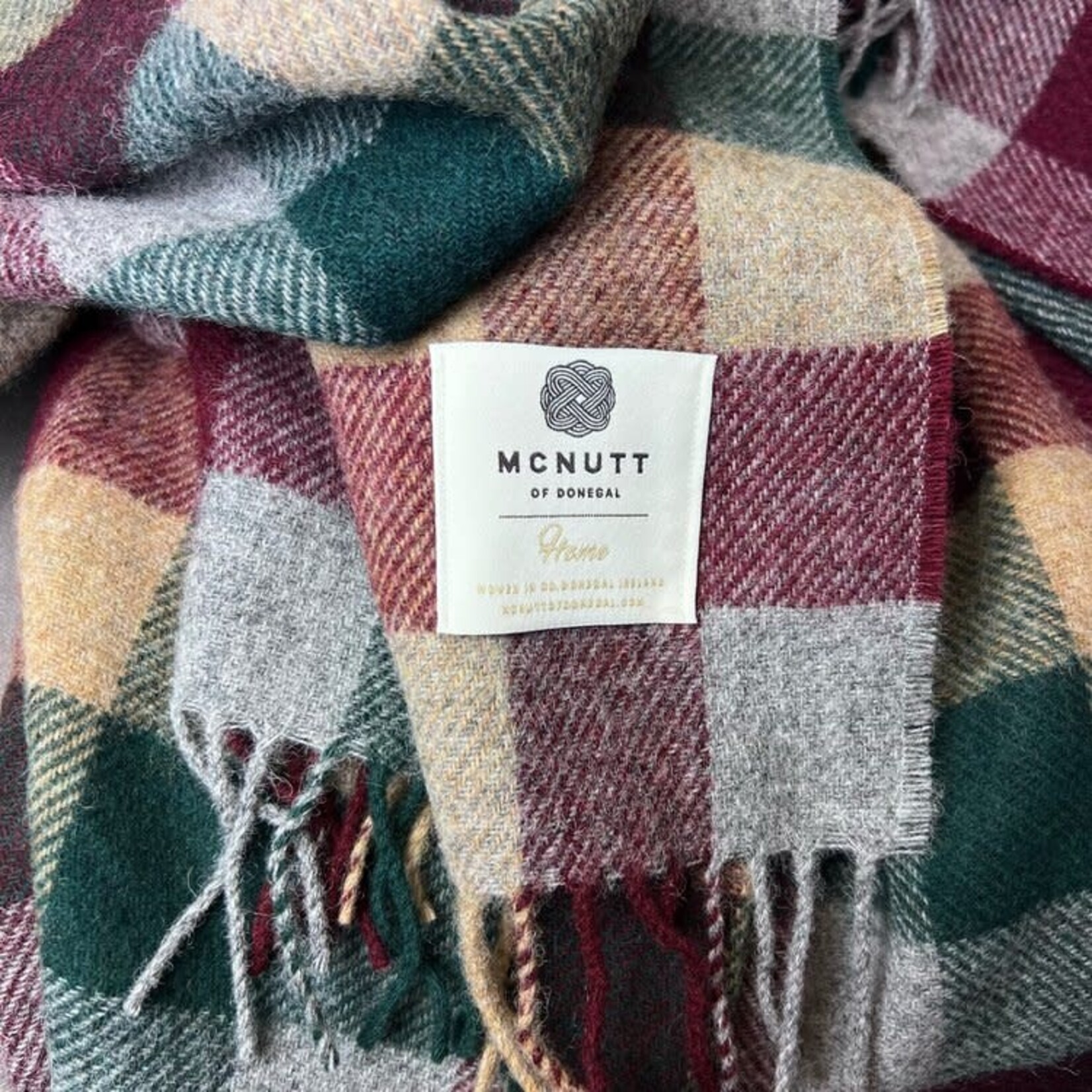 McNutt of Donegal McNutt Home Collection Deken 100% puur Wol 200 x 145 cm