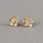 Jéh Jewels Jeh Jewels 14kt oorstekers Blossom met diamant