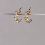 Jéh Jewels Jeh Jewels 14kt oorstekers rond bloesem