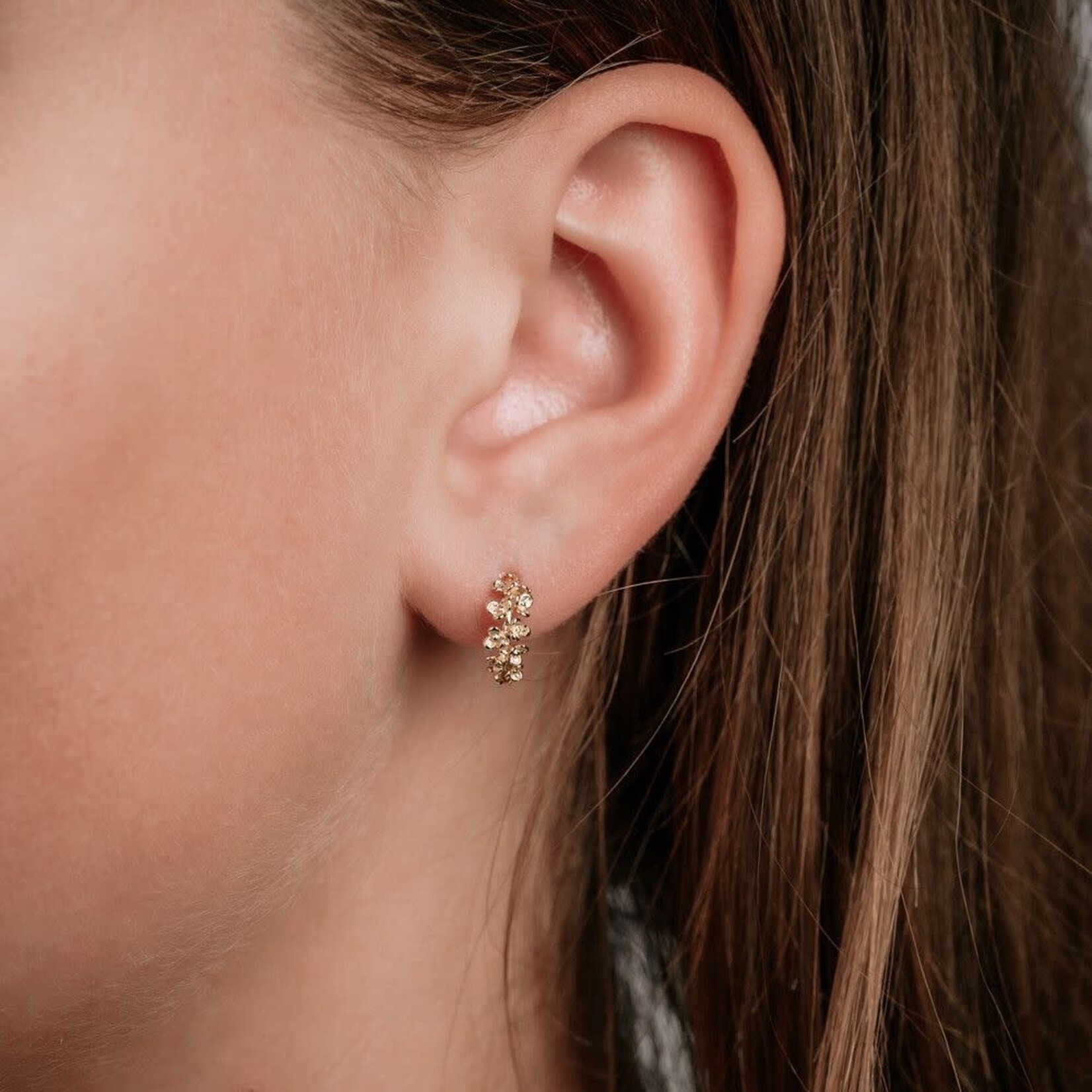 Jéh Jewels Jeh Jewels 14kt oorstekers rond bloesem 21263