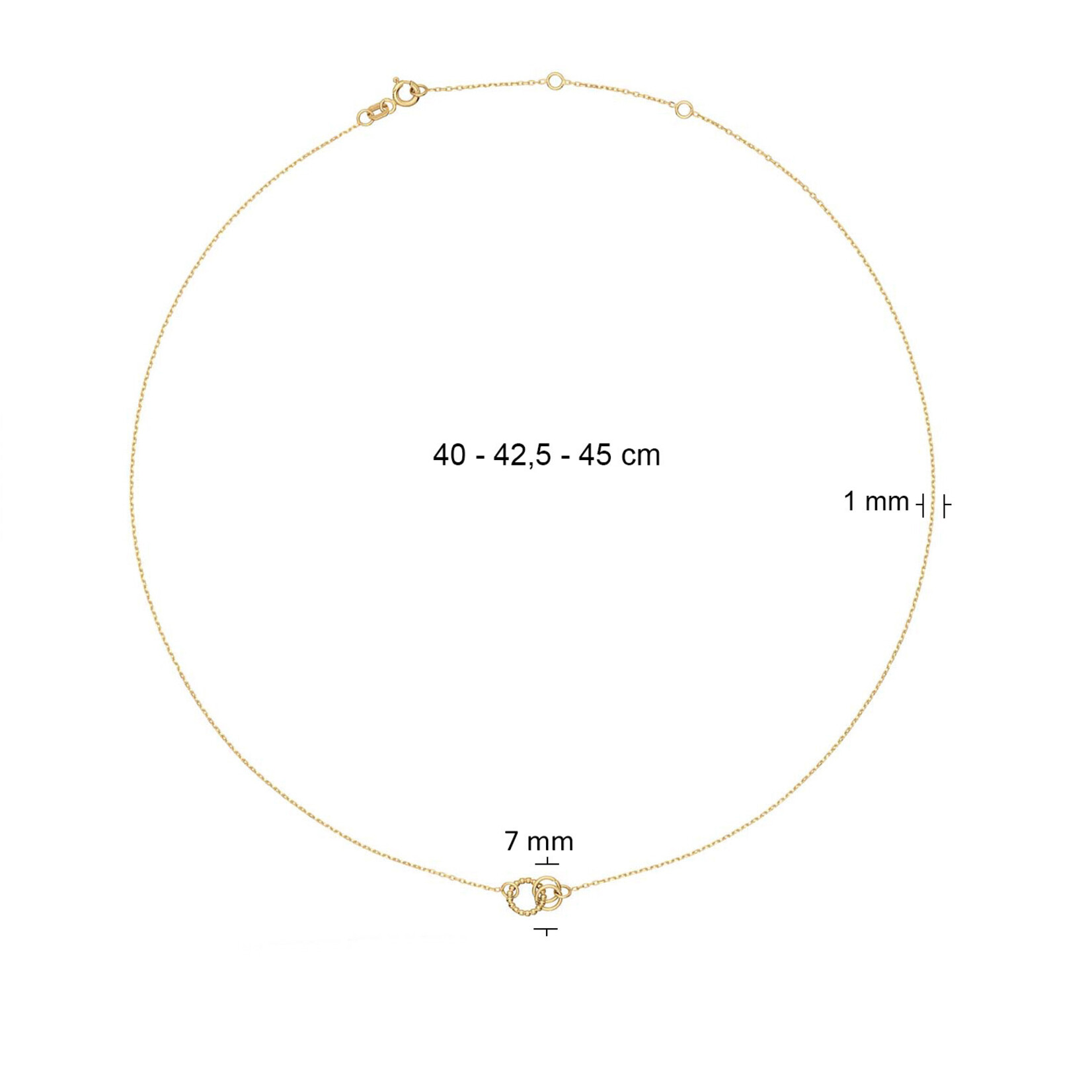 Jackie Gold Jackie Gold Castello Necklace 14 karaat goud