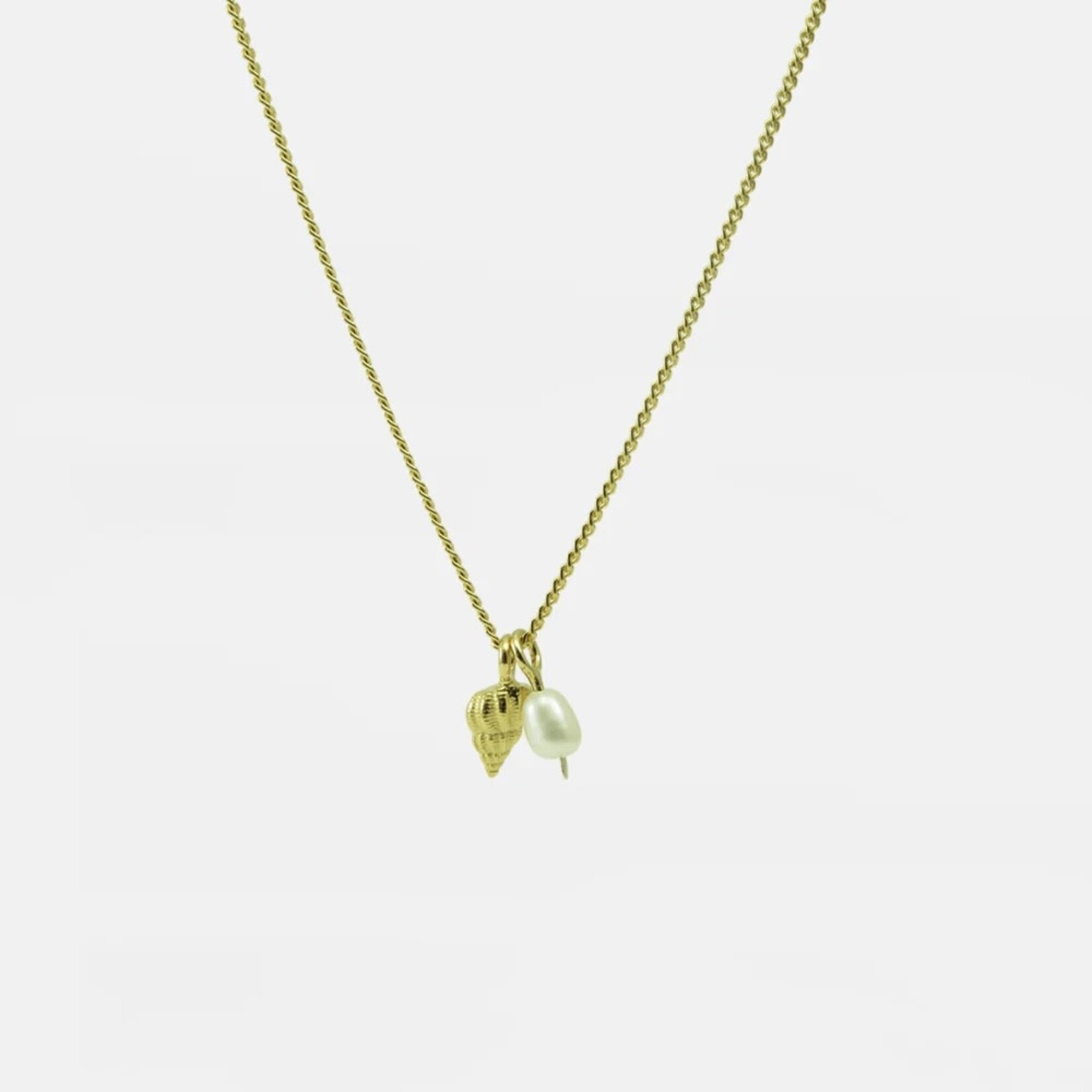 Studio MHL Studio MHL Collier Conch Shell with Pearl zilver verguld