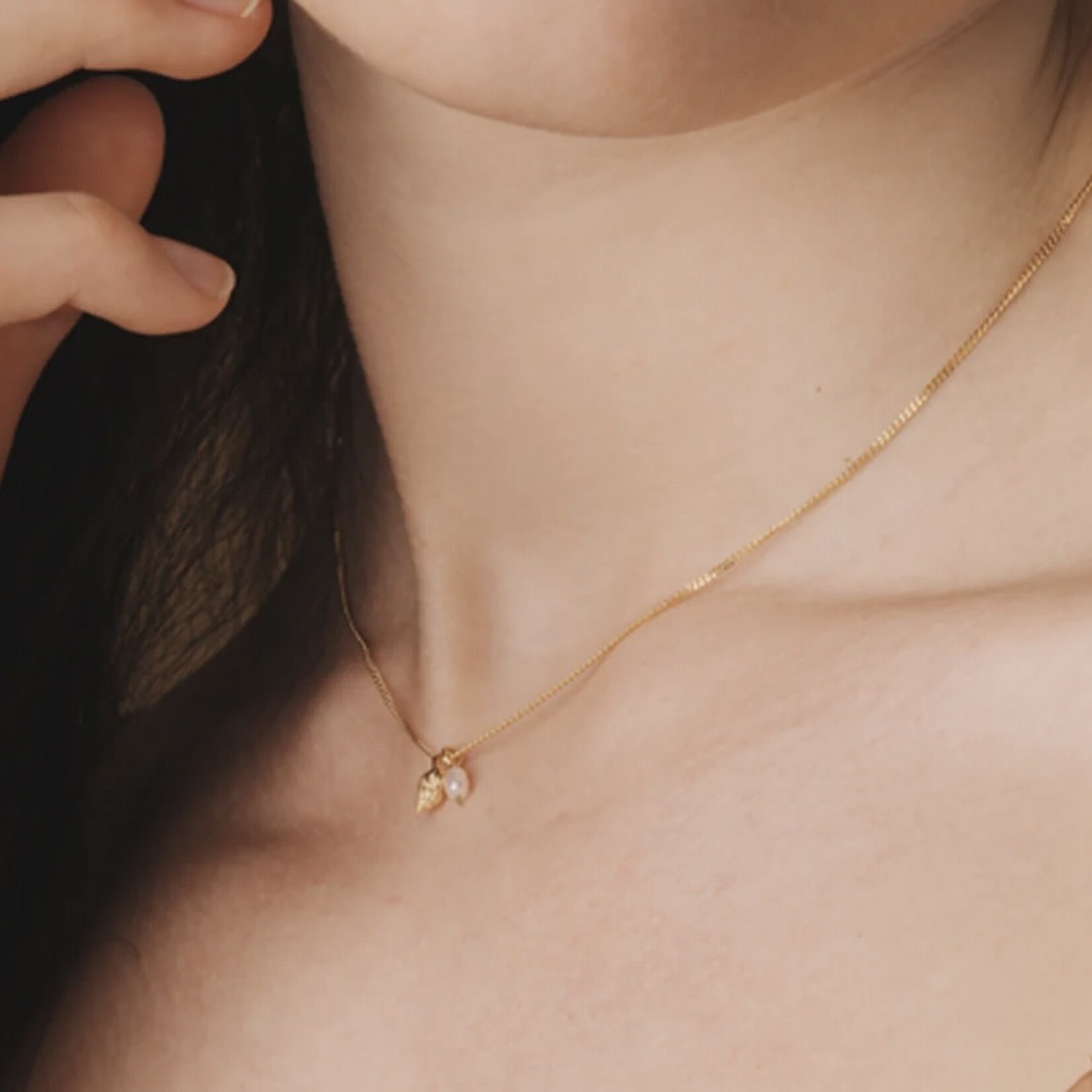 Studio MHL Studio MHL Collier Conch Shell with Pearl zilver verguld