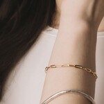 Studio MHL Studio MHL Armband Small Link Chain  zilver/verguld