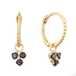 Jackie Gold Jackie Gold Triangle Sapphire Hoops