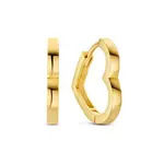 Jackie Gold Jackie Gold Hugging Heart Hoops