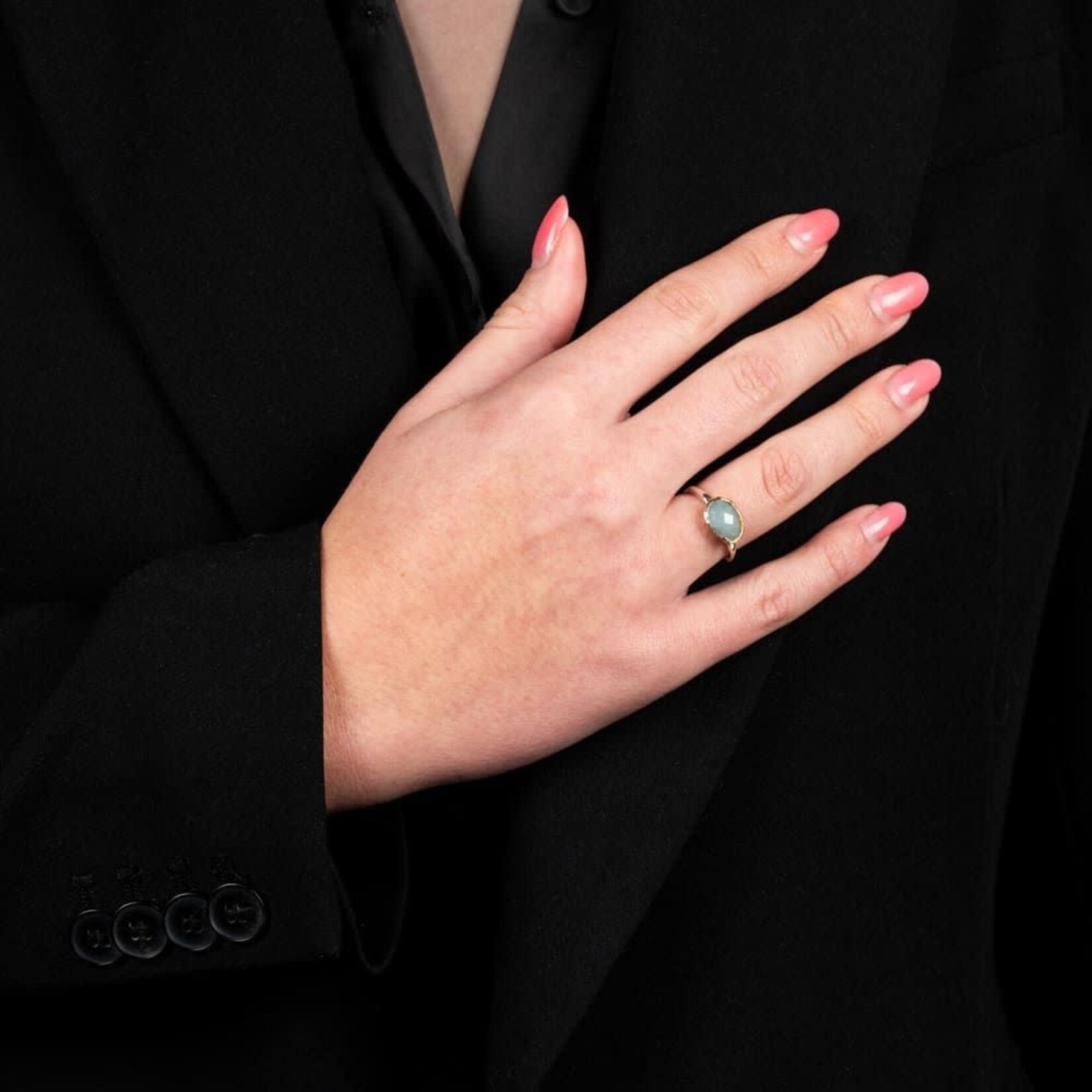 Jéh Jewels Jeh Jewels ring zilver en 9 krt met Aquamarijn 21561