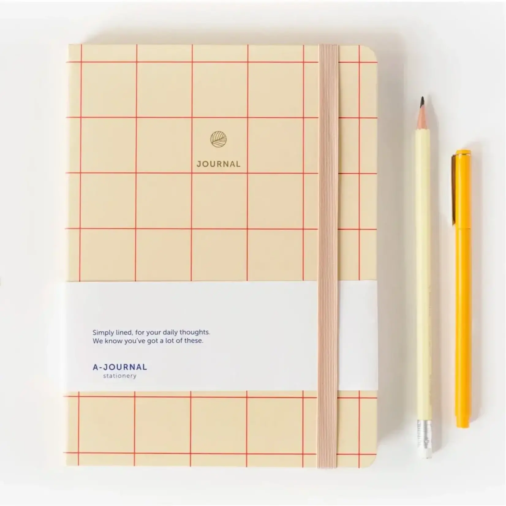 A-Journal A-Journal Notebook Checkered Red