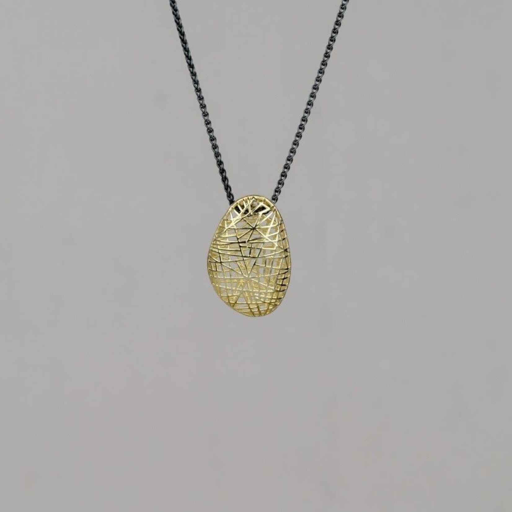 Jéh Jewels Jeh Jewels 14kt geelgoud hanger 3D kei met collier zilver oxy 21274