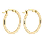 14kt geelgoud oorringen met haak (meerdere groottes) 19 mm