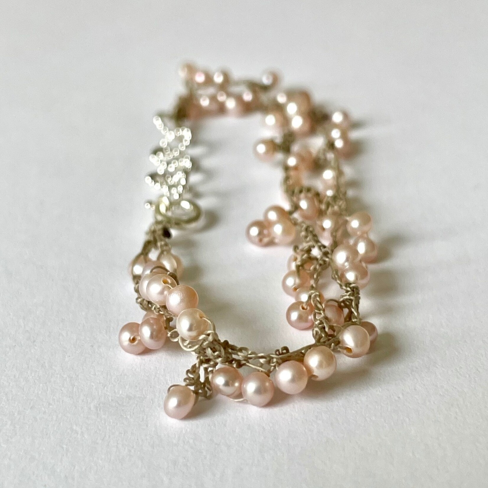 Hester Zagt Hester Zagt armband gehaakt met parels