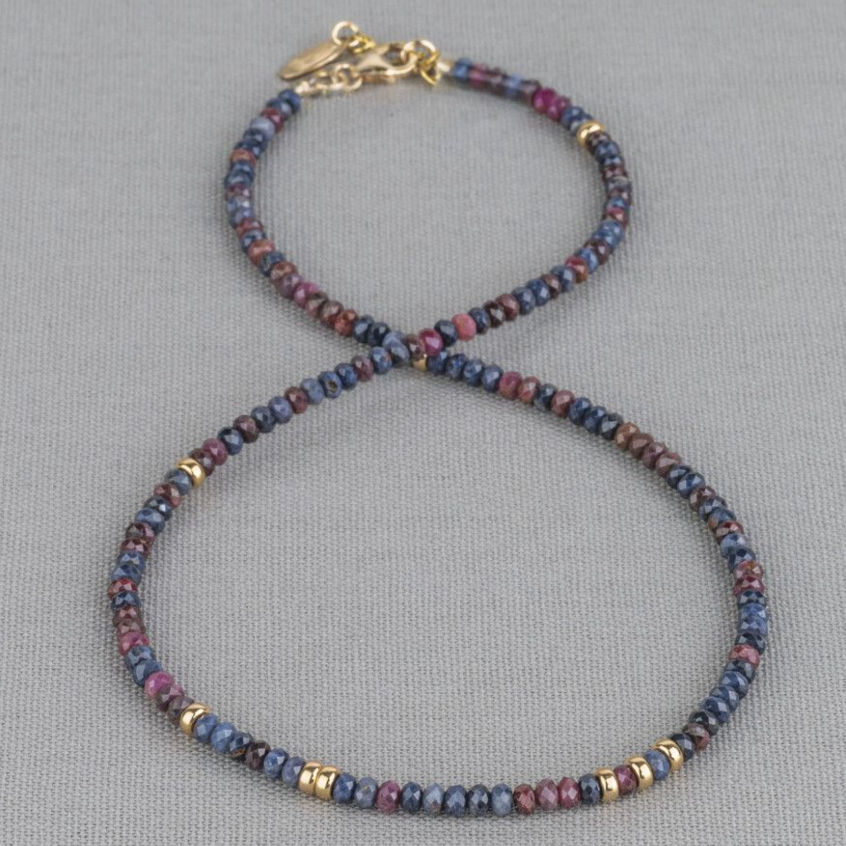 Jéh Jewels Jeh Jewels collier saffier met goldfilled 21227